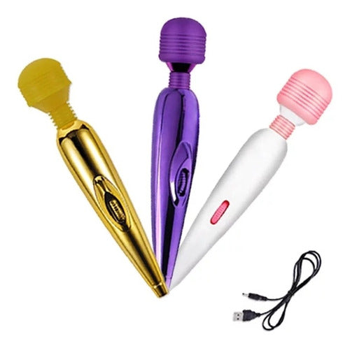 Microfono vibrador carga USB amarillo