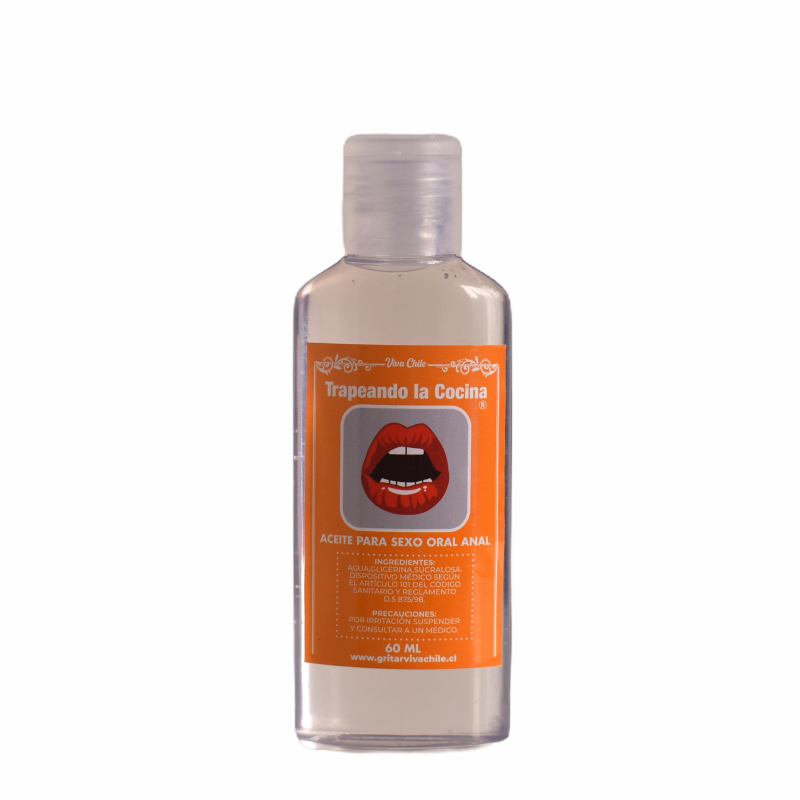 Aceite Para Sexo Oral Anal "Trapeando La Cocina" Sabor Caramelo 60 ml.