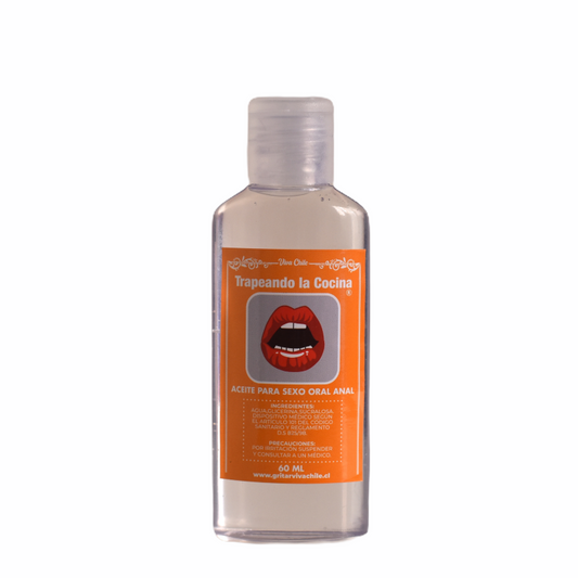 Aceite Para Sexo Oral Anal "Trapeando La Cocina" Sabor Caramelo 60 ml.