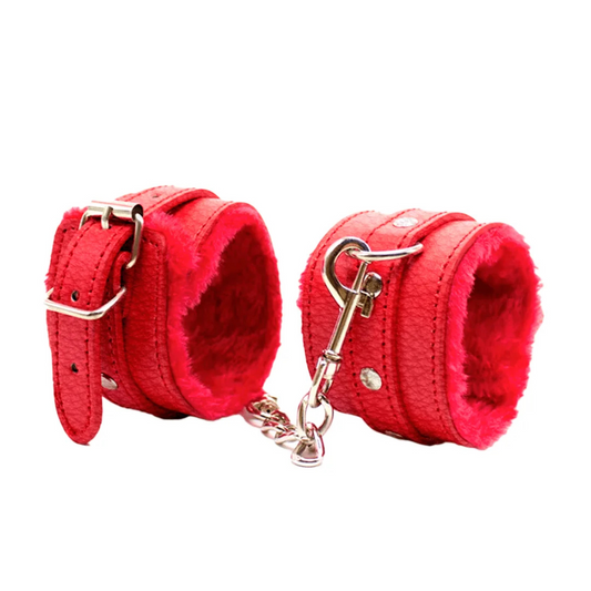 Esposas De Ecocuero Para Muñecas (COLOR ROJO)