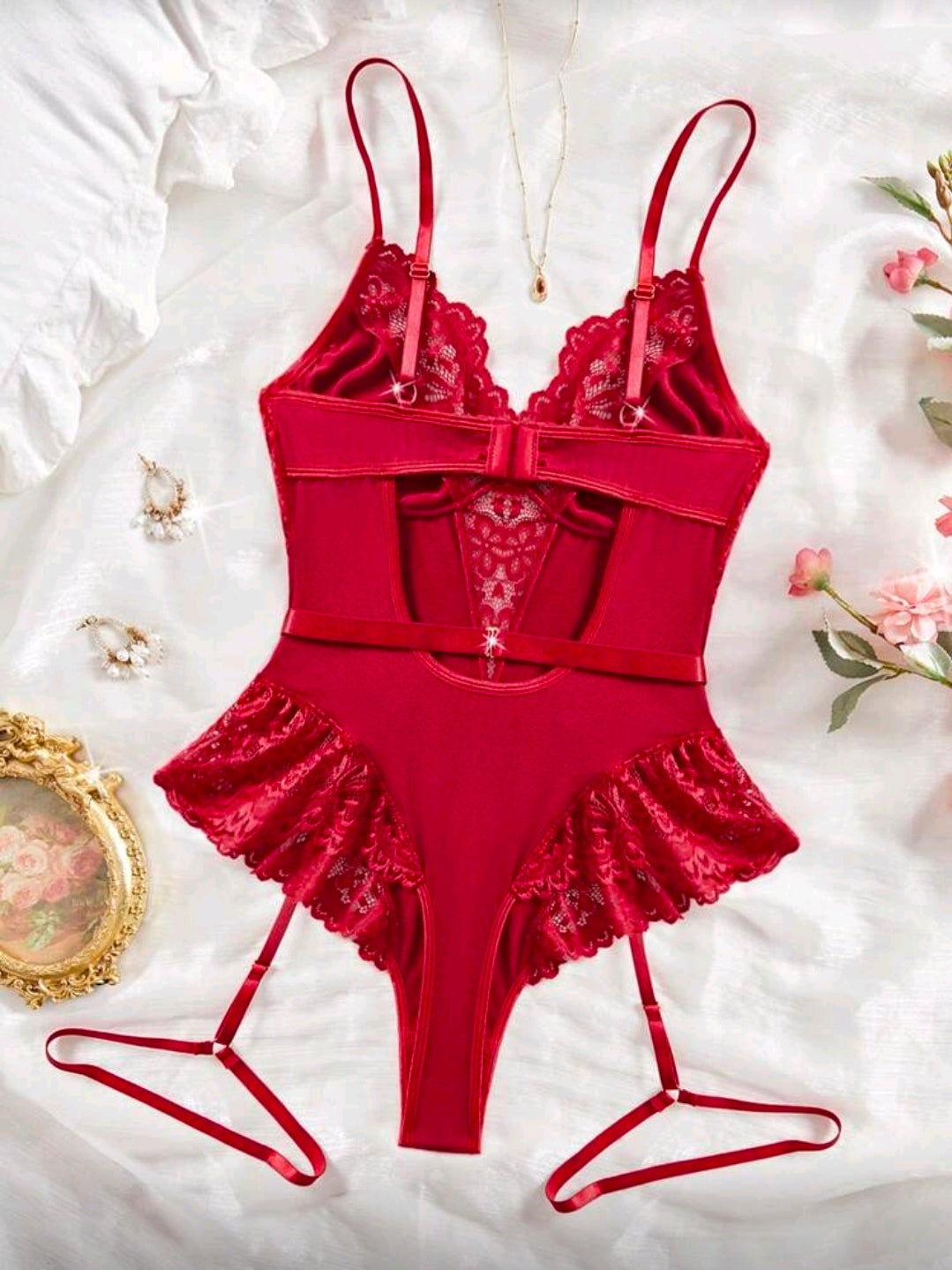 Body encaje rojo