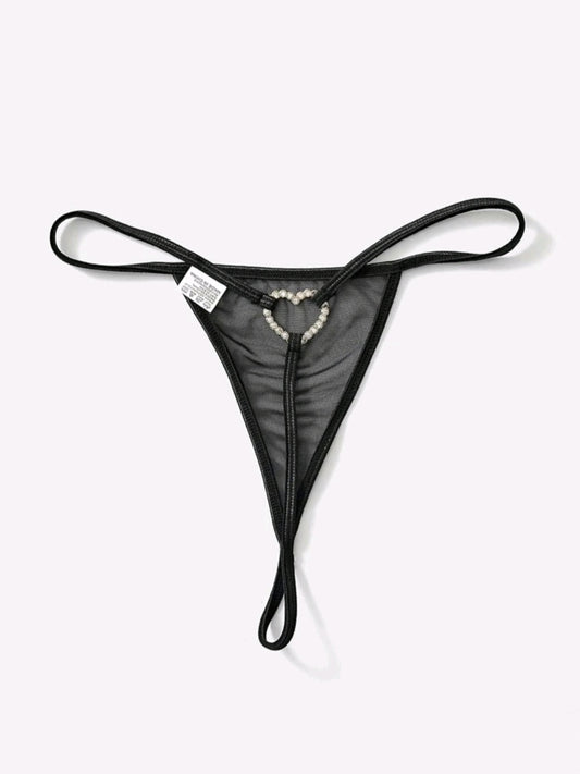 Colaless negro con corazon brillante